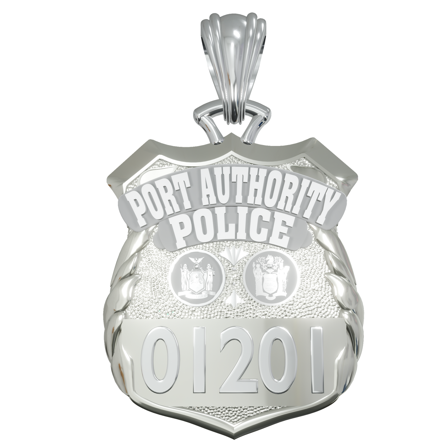 Port Authority Police Officer Pendant - Nickel Size - Laser Cut
