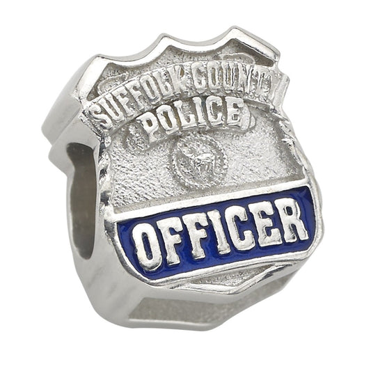 Suffolk County Police Charm – Sterling Silver – Fits Pandora, Chamilia & Trollbeads Bracelets