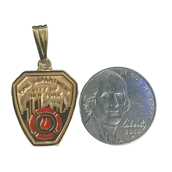 FDNY Patch Pendant (Nickel Size) – Official Fire Department Badge Design