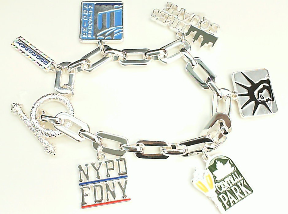 New York City (NYC) Charm Bracelet – Includes Bracelet and All Charms