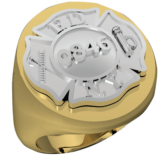 Mens FDNY Maltese Cross Firefighter Ring