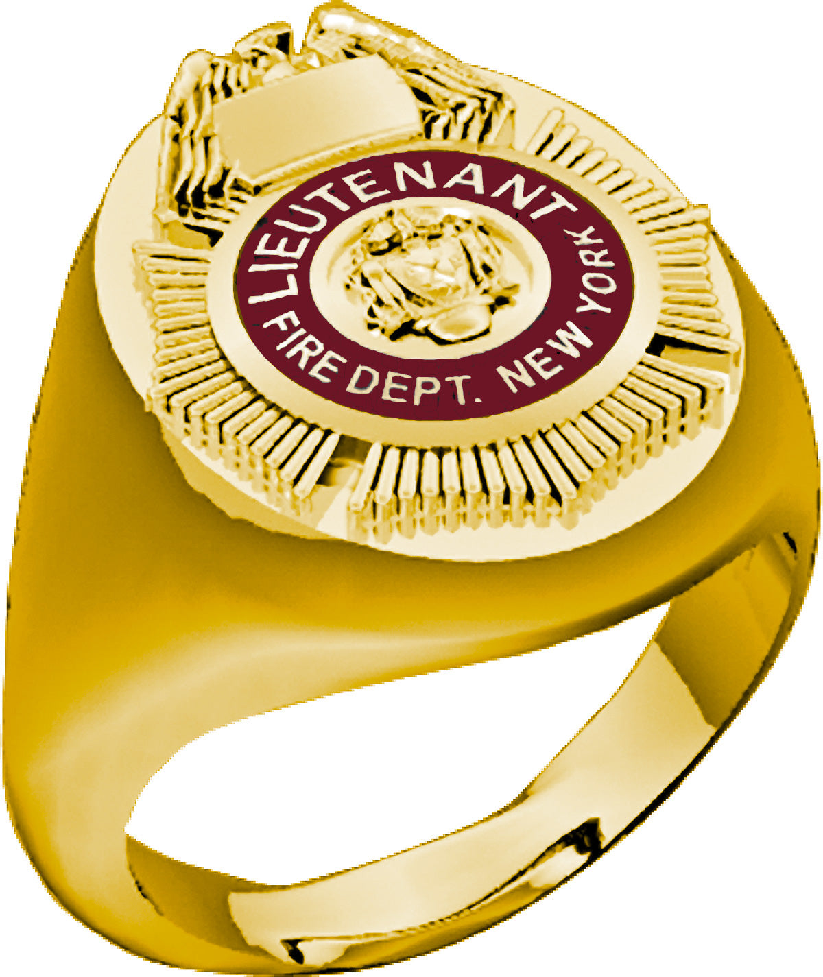 Mens FDNY Oval Lieutentant Ring
