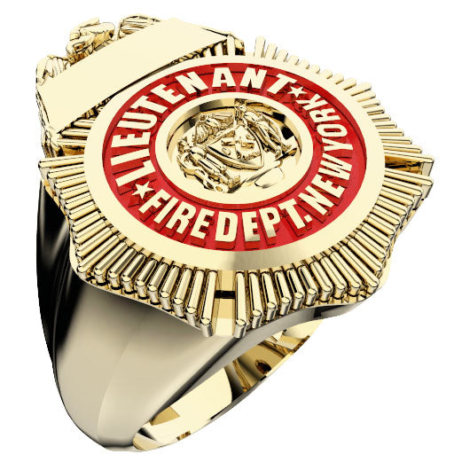 Womens FDNY Lieutenant Badge Ring