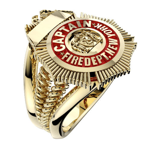Womens FDNY Captain Badge Ring