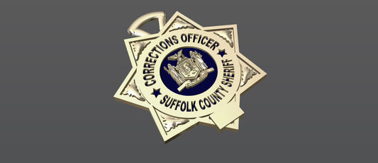 Suffolk County PD Sheriff Corrections Officer - Quarter Size Pendant