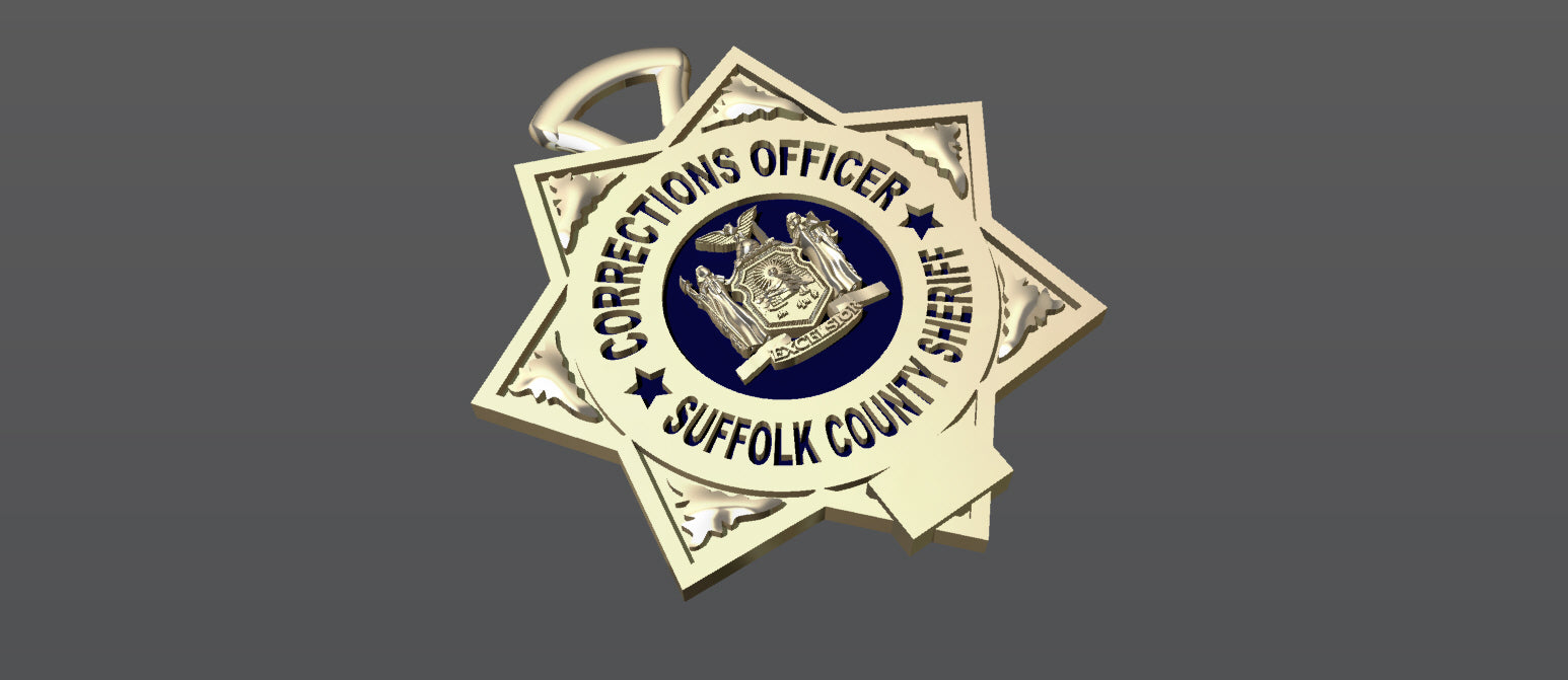 Suffolk County PD Sheriff Corrections Officer - Quarter Size Pendant