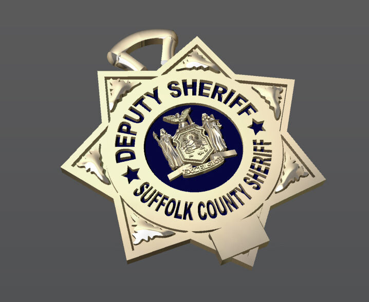 Suffolk County PD Deputy Sheriff - Nickel Size Pendant