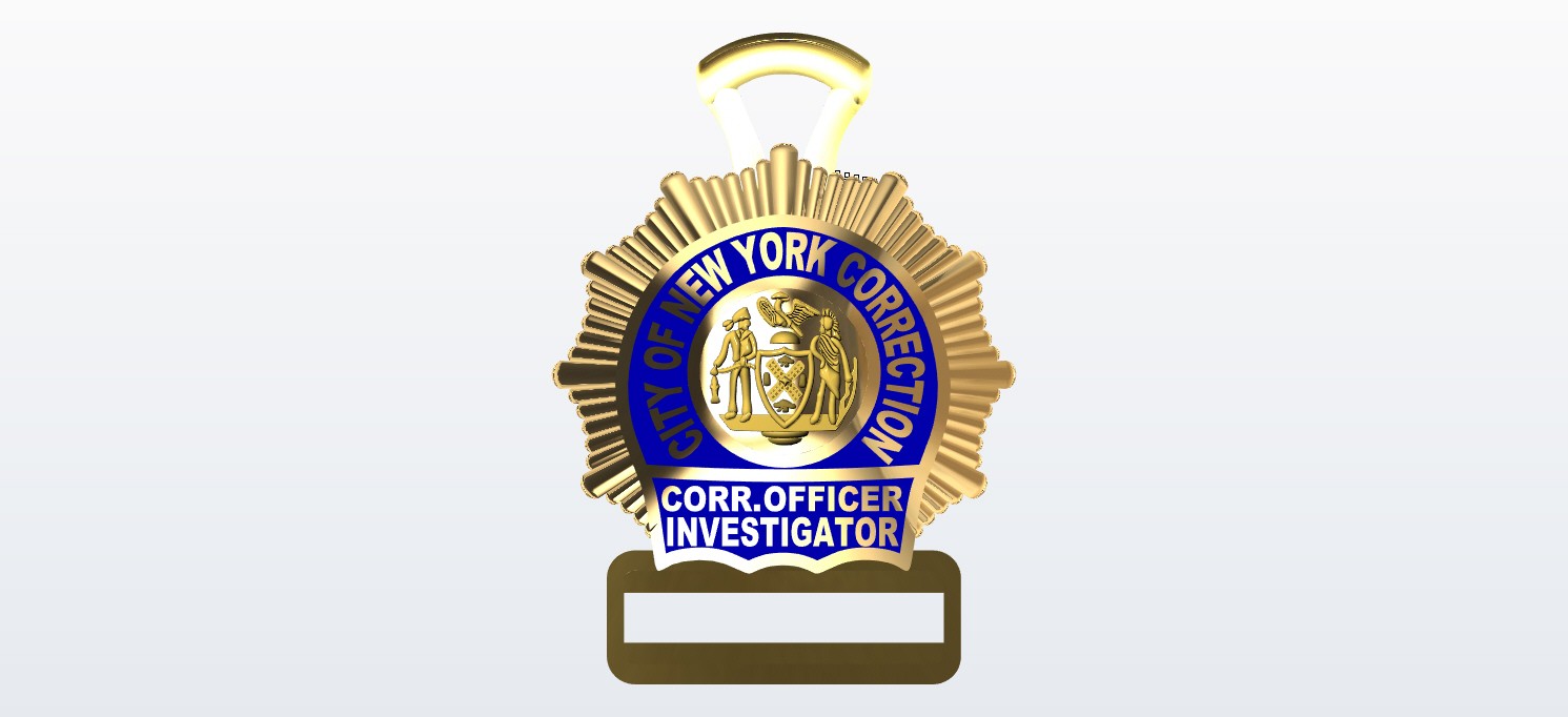 NYC Correction Officer Investigator  - Nickel Size Pendant