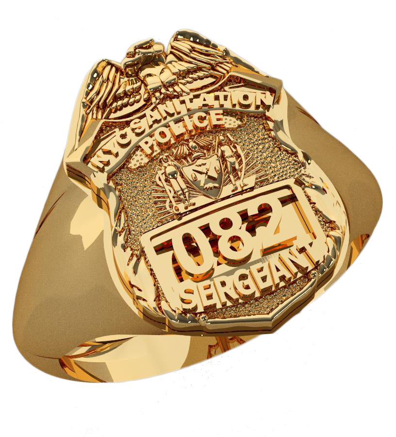 DSNY Sergeant Shape of the Shield Ring