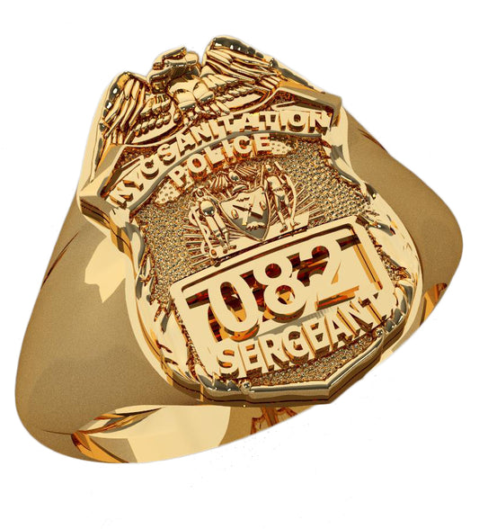 DSNY Sergeant Shape of the Shield Ring