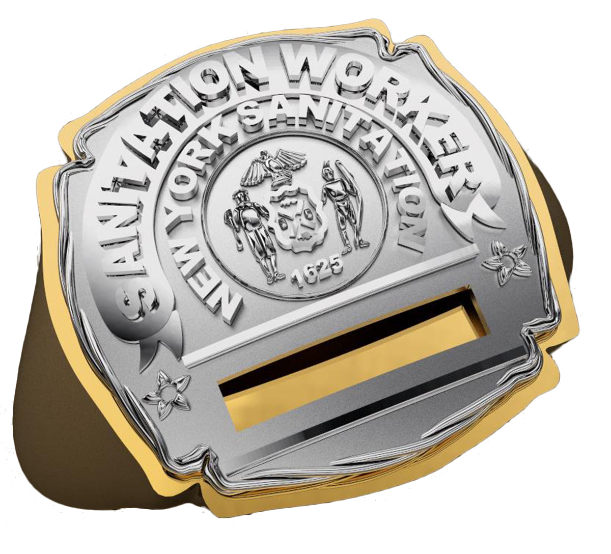 DSNY Sanitation Worker Shape of the Shield Ring
