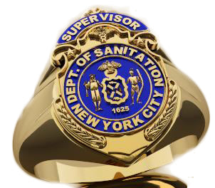 DSNY Supervisor Shape of the Shield Ladies Ring