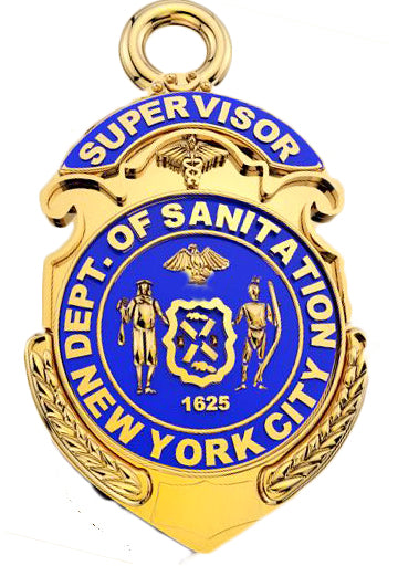 DSNY Supervisor - Quarter Size Pendant