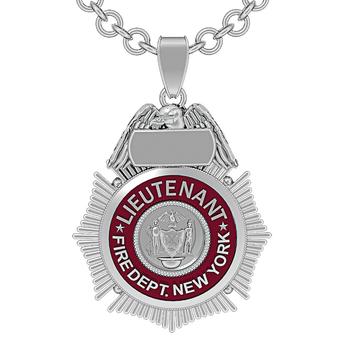 FDNY Lieutenant Pendant - Quarter Size