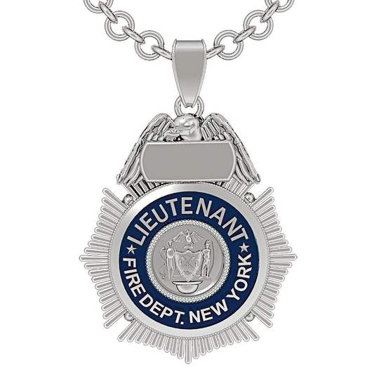 FDNY EMS Lieutenant Pendant - Nickel Size