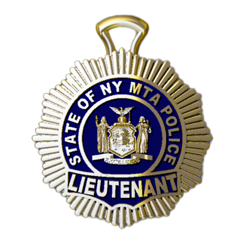 NYS MTA Police Lieutenant Shield Pendant - Quarter Size