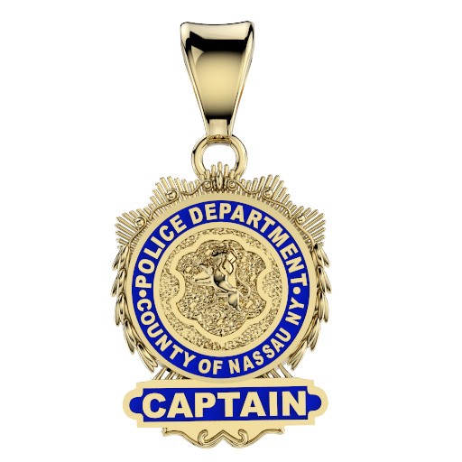 Nassau County PD Captain Pendant - Penny Size Pendant