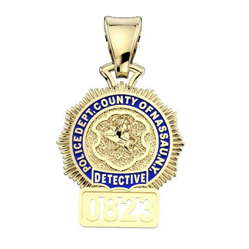 Nassau County PD Detective Pendant - Nickel Size Pendant