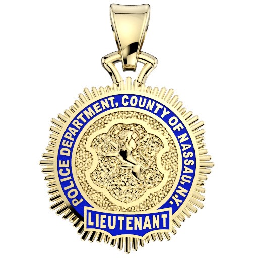 Nassau County PD Lieutenant Pendant - Penny Size Pendant