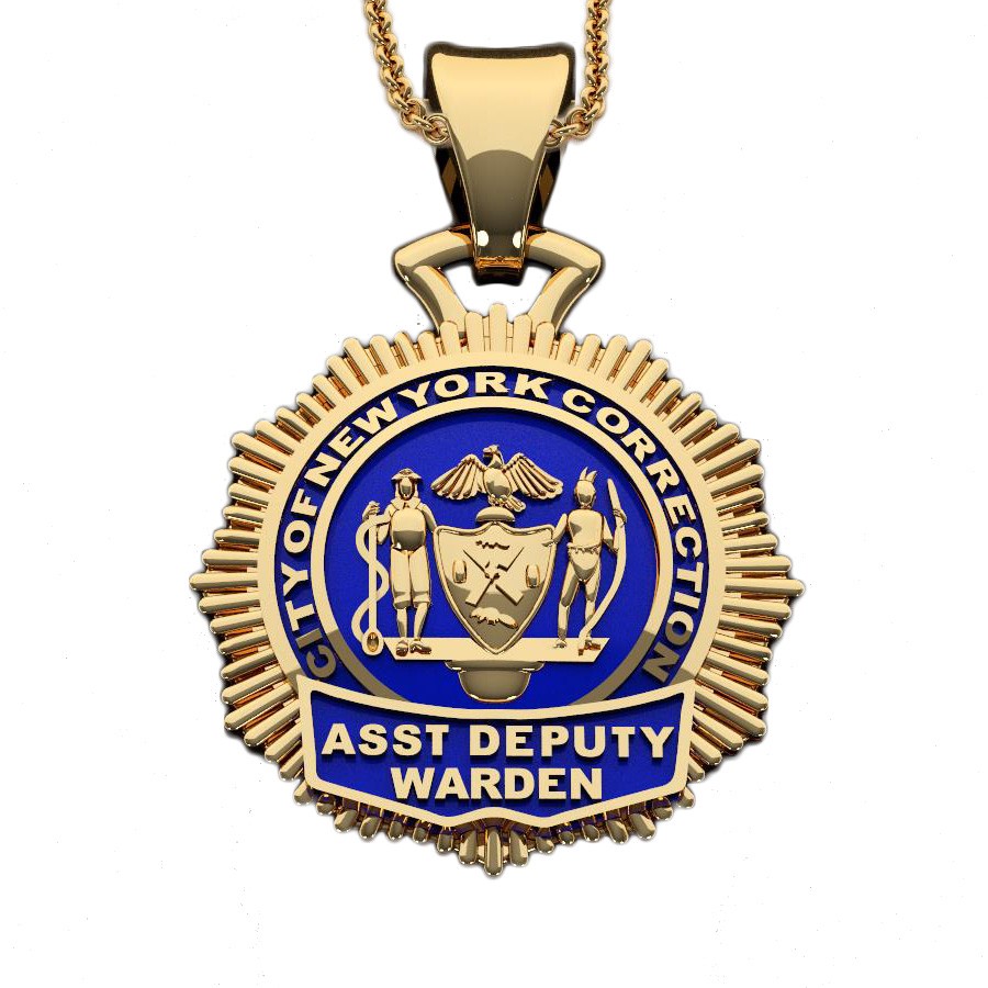 NYC Dept. of Corrections Assistant Warden - Quarter Size Pendant