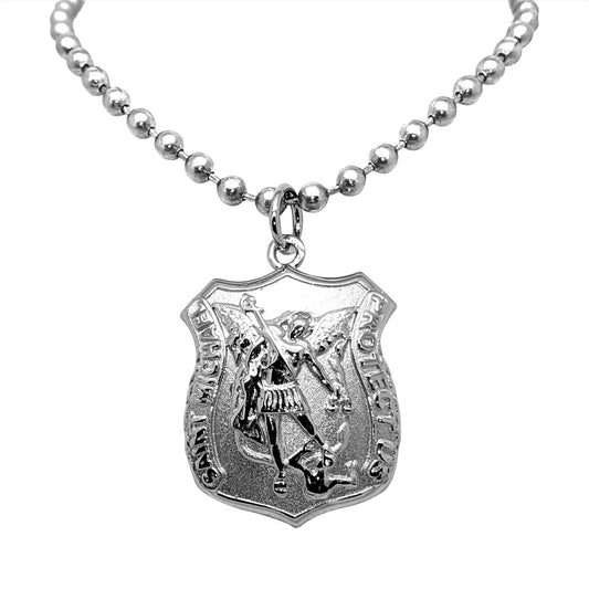Saint Michael – Quarter Size Pendant with 24" Ball Chain