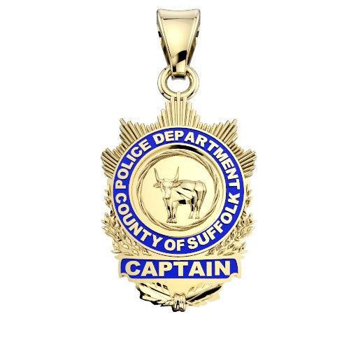 Suffolk County PD Captain Pendant - Penny Size Pendant