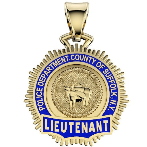 Suffolk County PD Lieutenant Pendant - Penny Size Pendant