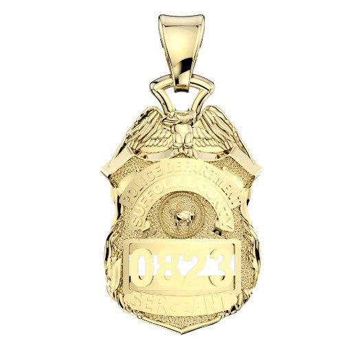 Suffolk County PD Sergeant Pendant - Quarter Size Pendant