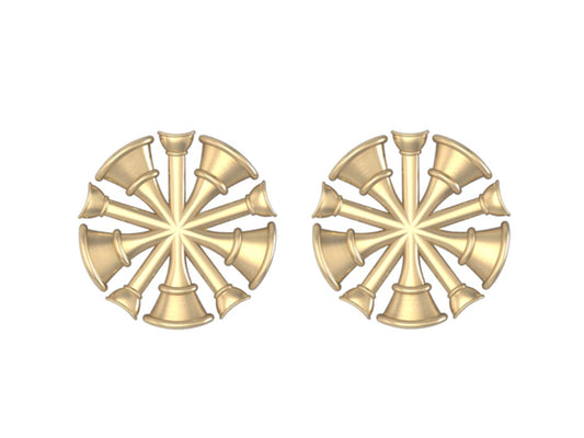 Chiefs Horns Earrings - Medium Size Pair