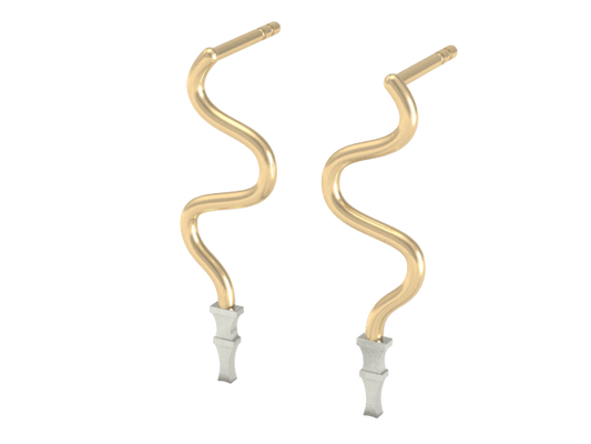 Fire Hose Dangle Earrings - Pair