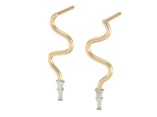 Fire Hose Dangle Earrings - Pair