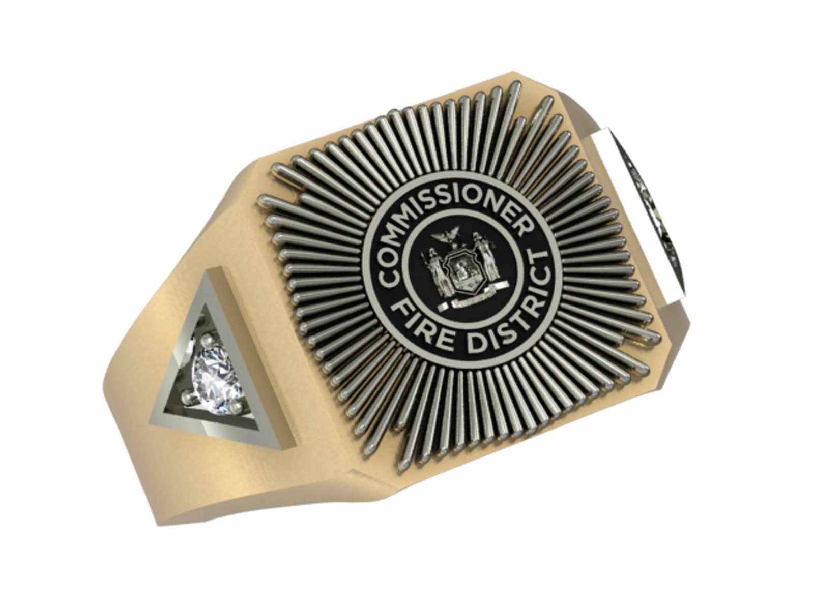 Mens Fire Department Commissioner Ring