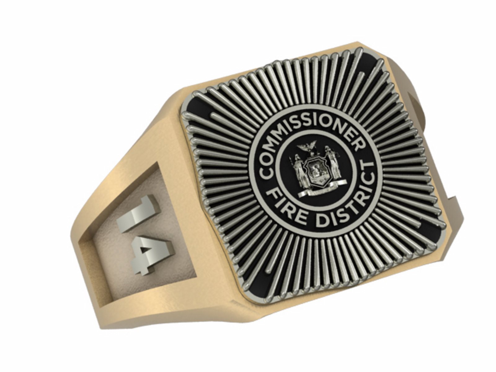 Mens Fire Department Commissioner Ring