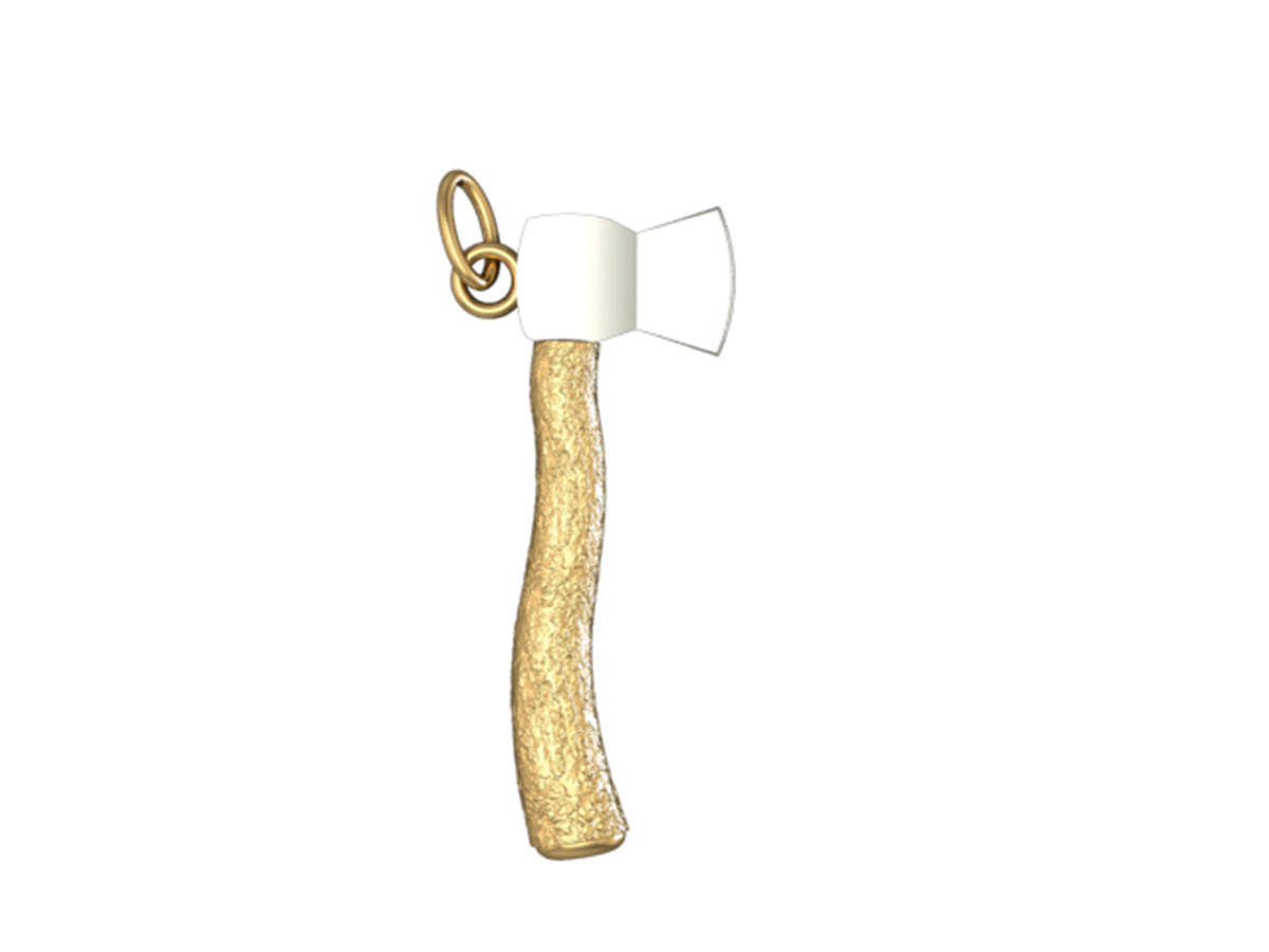 Axe Pendant / Charm - Polished Finish