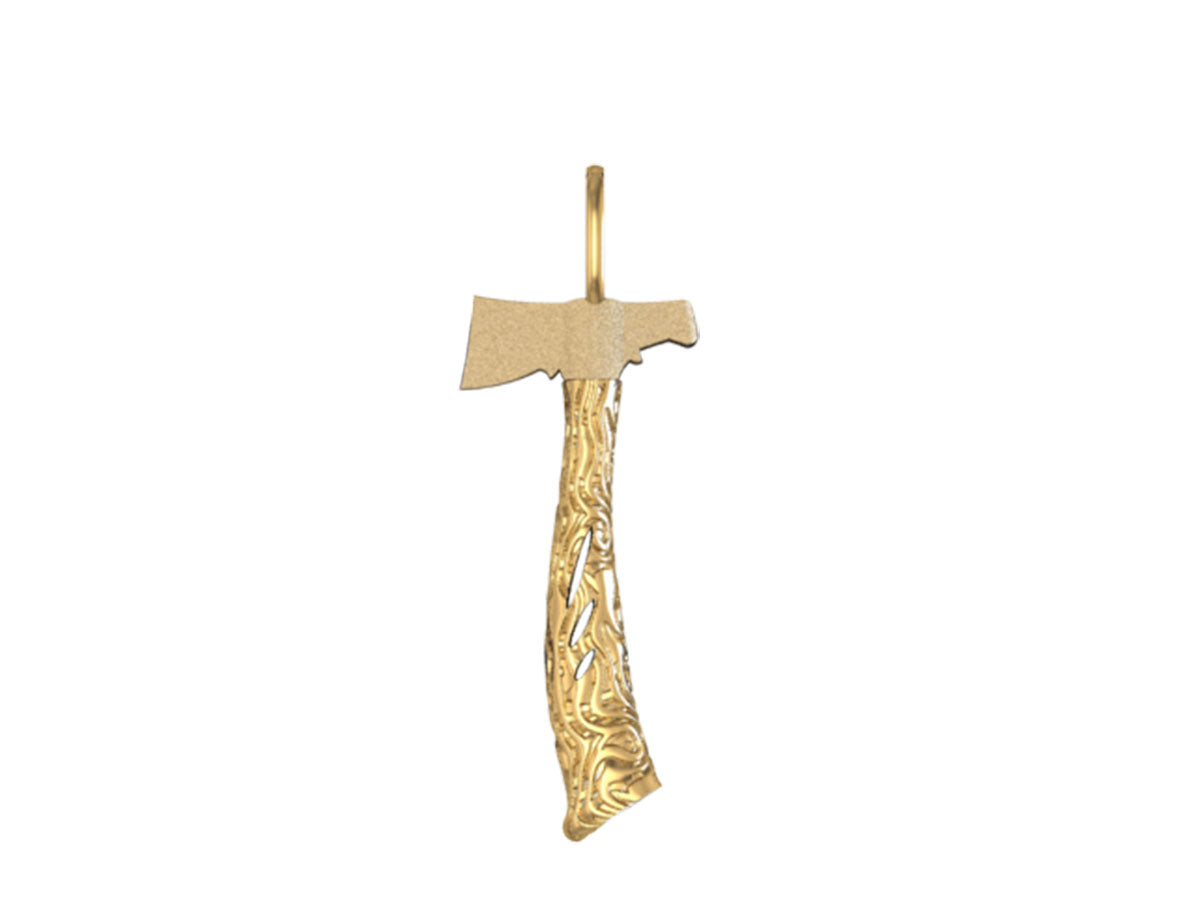 Axe Pendant / Charm - Flat Finish