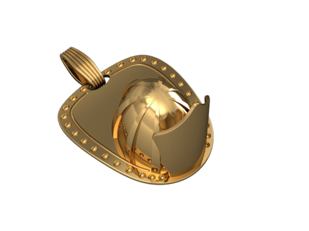 Firefighters 3D Helmet Pendant / Charm - Large