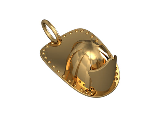 Firefighters 3D Helmet Pendant / Charm - Medium