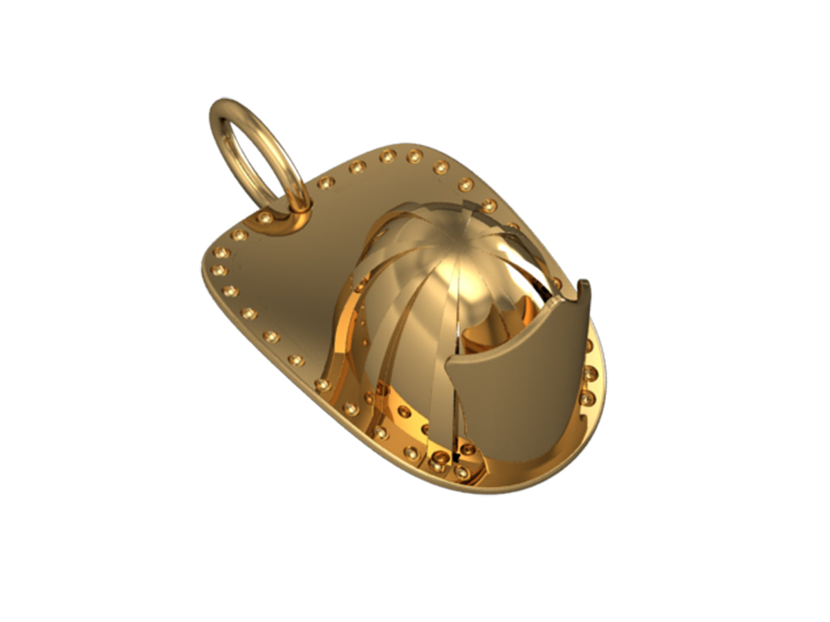 Firefighters 3D Helmet Pendant / Charm - Medium