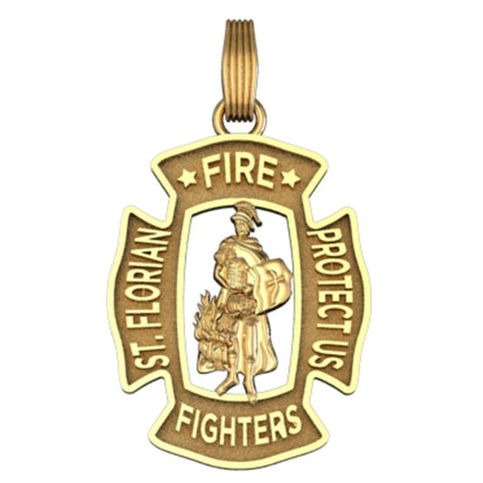 Rectangular St. Florian Pendant - Large Size