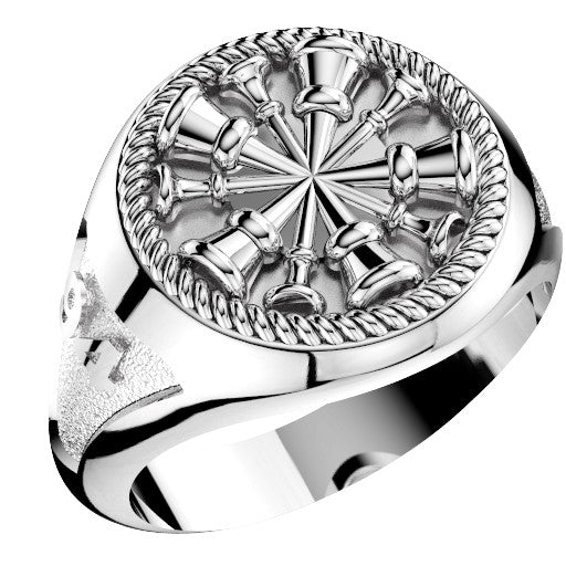 Mens Fire Department Chief Ring - 5 Horns
