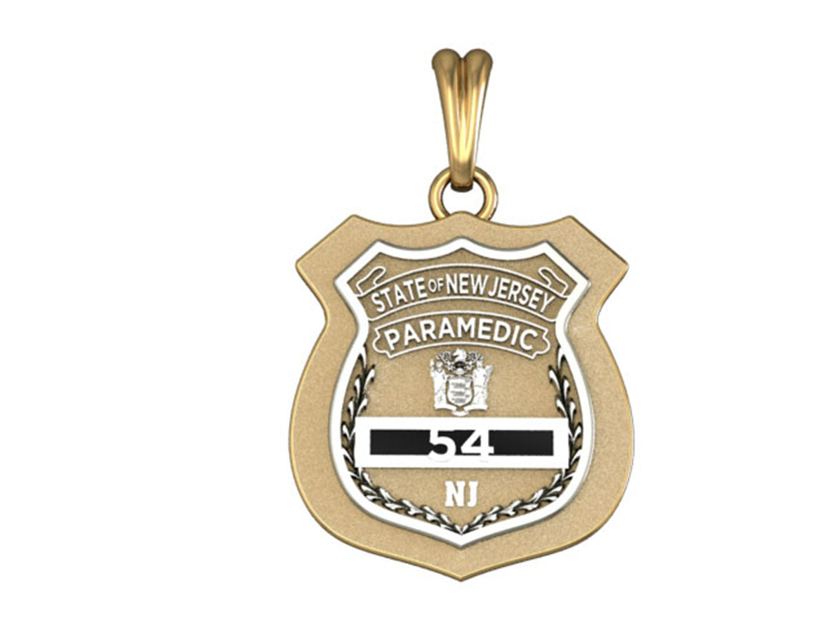 New Jersey Paramedic Shield Pendant / Charm