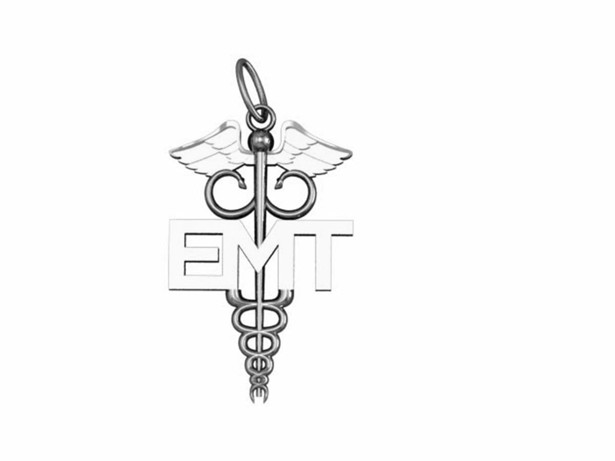 EMT Caduceus Charm - Nickel Size