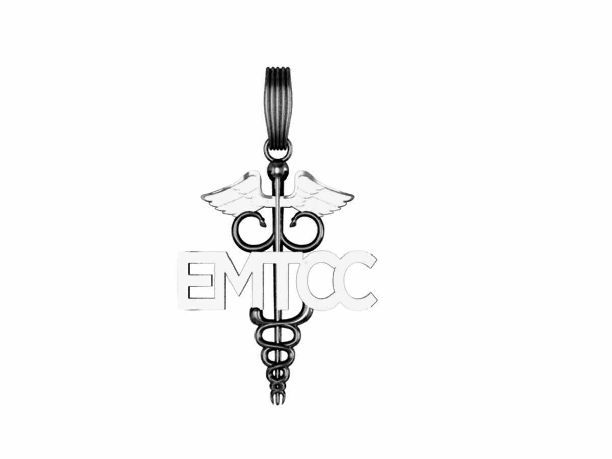 EMTCC Caduceus Charm - Nickel Size