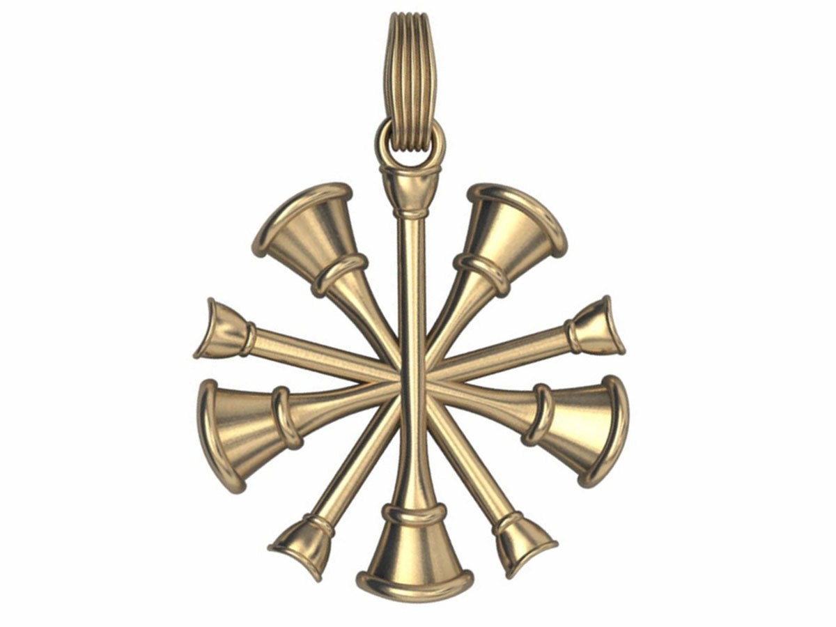 Five Horn Chief Pendant - Nickel Size