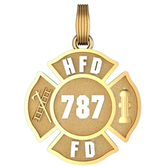 Personalized Maltese Cross Pendant - Quarter Size
