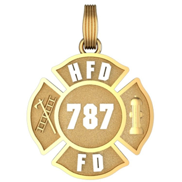 Personalized Maltese Cross Pendant - Quarter Size