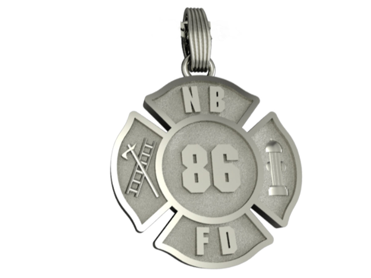 Personalized Maltese Cross Pendant - Nickel Size
