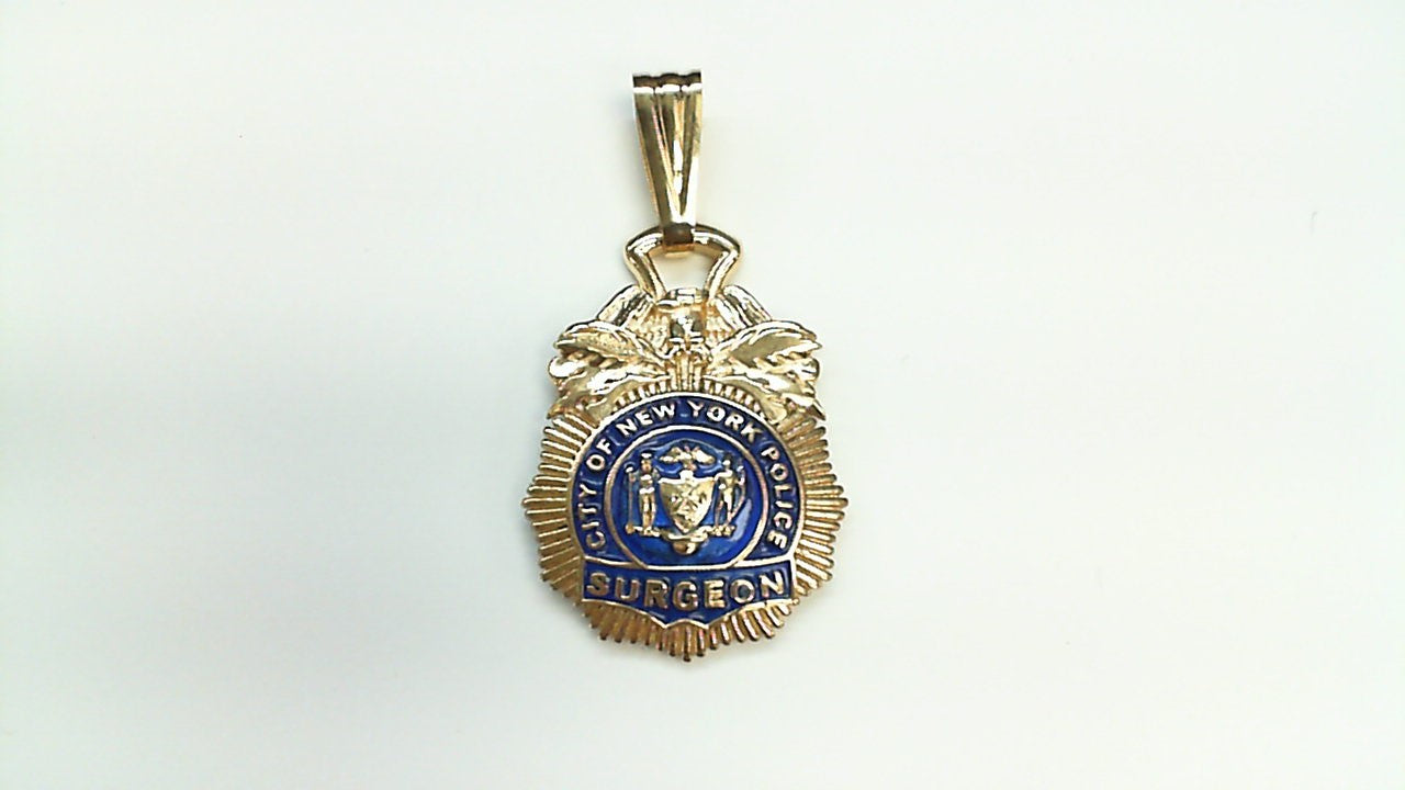 NYPD Surgeon Pendant - Nickel Size