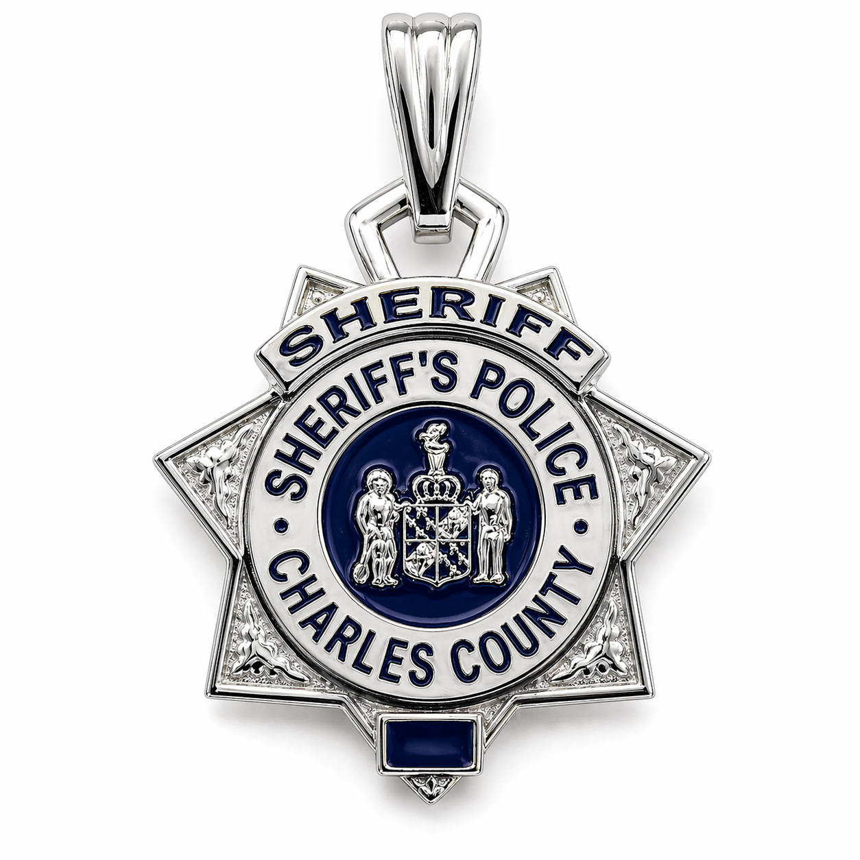 Charles County Maryland Sheriff - Nickle Size Pendant