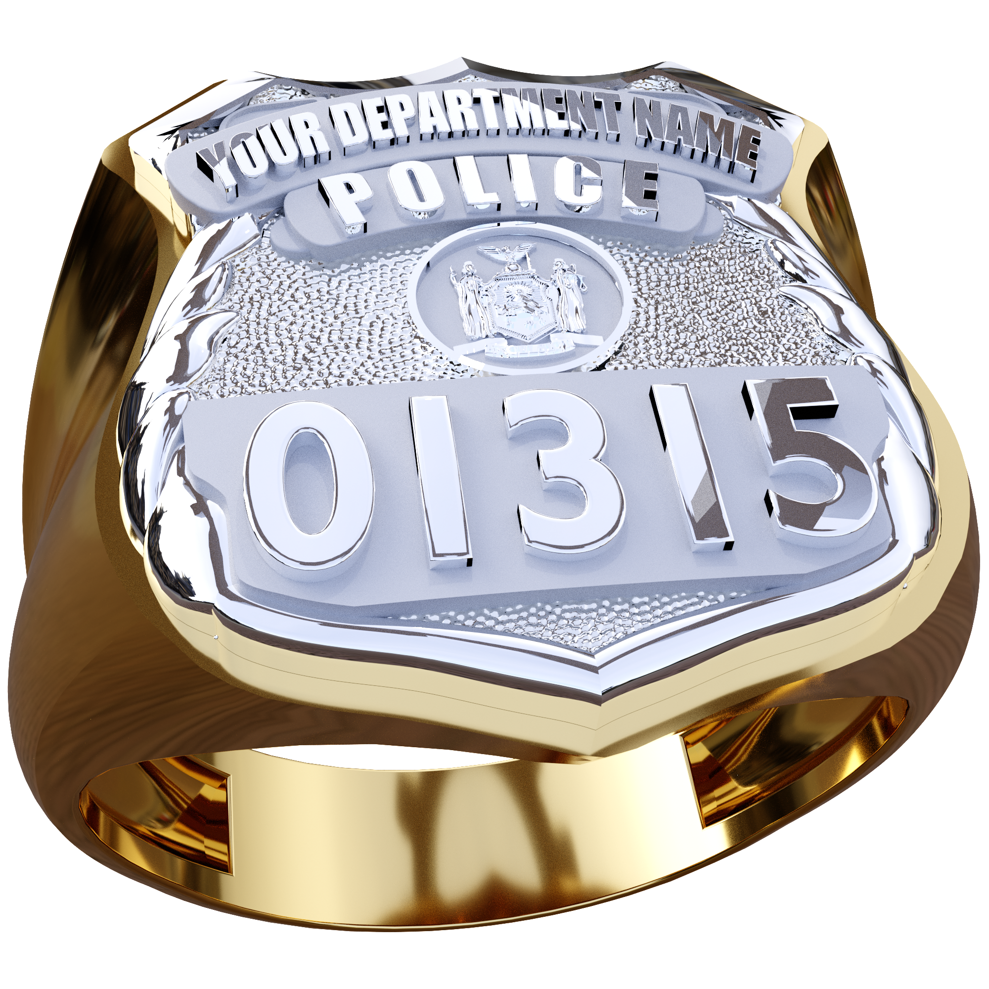 Custom East Coast Style Shield Ring